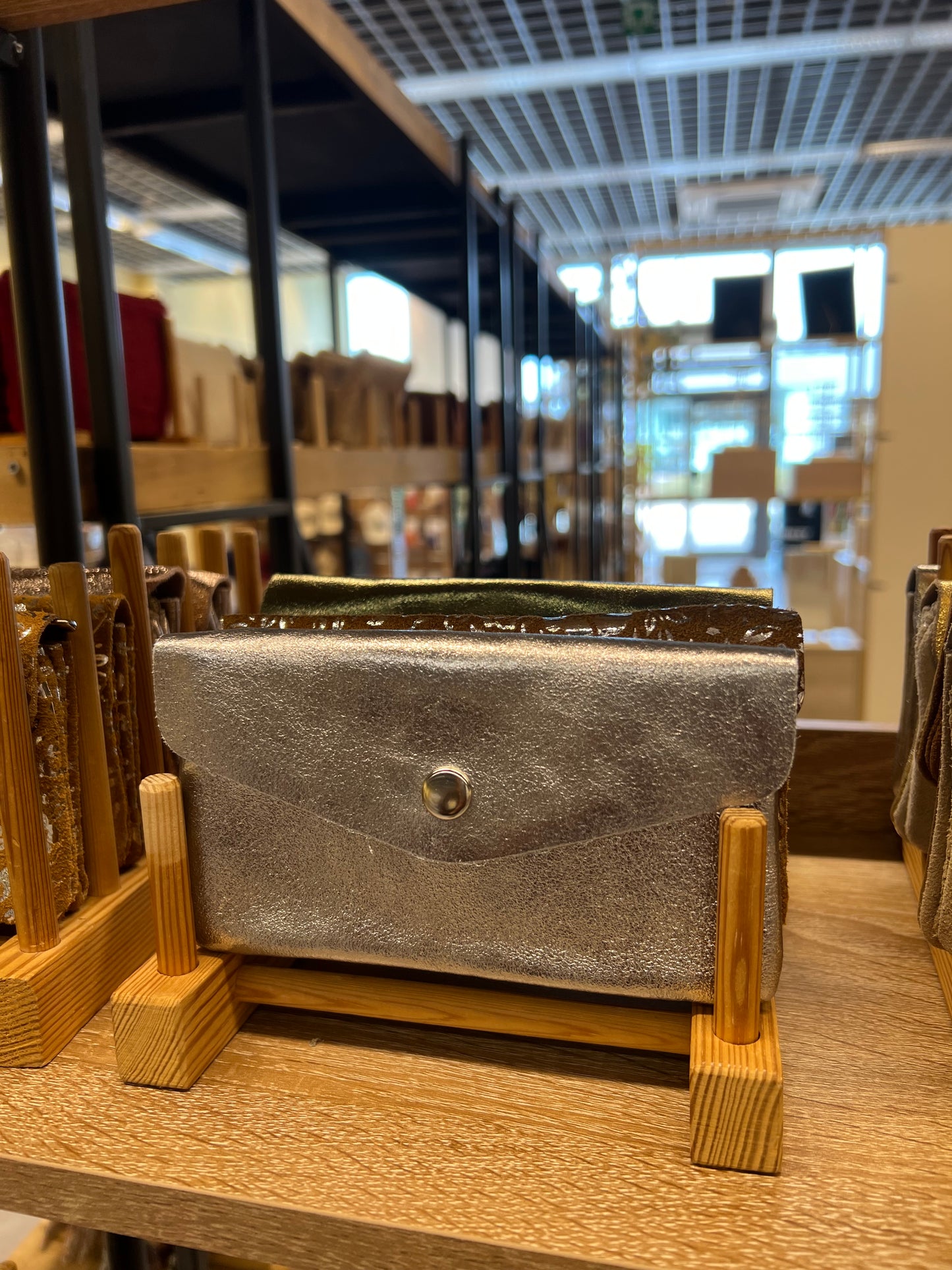 Pochette métallisées/daim